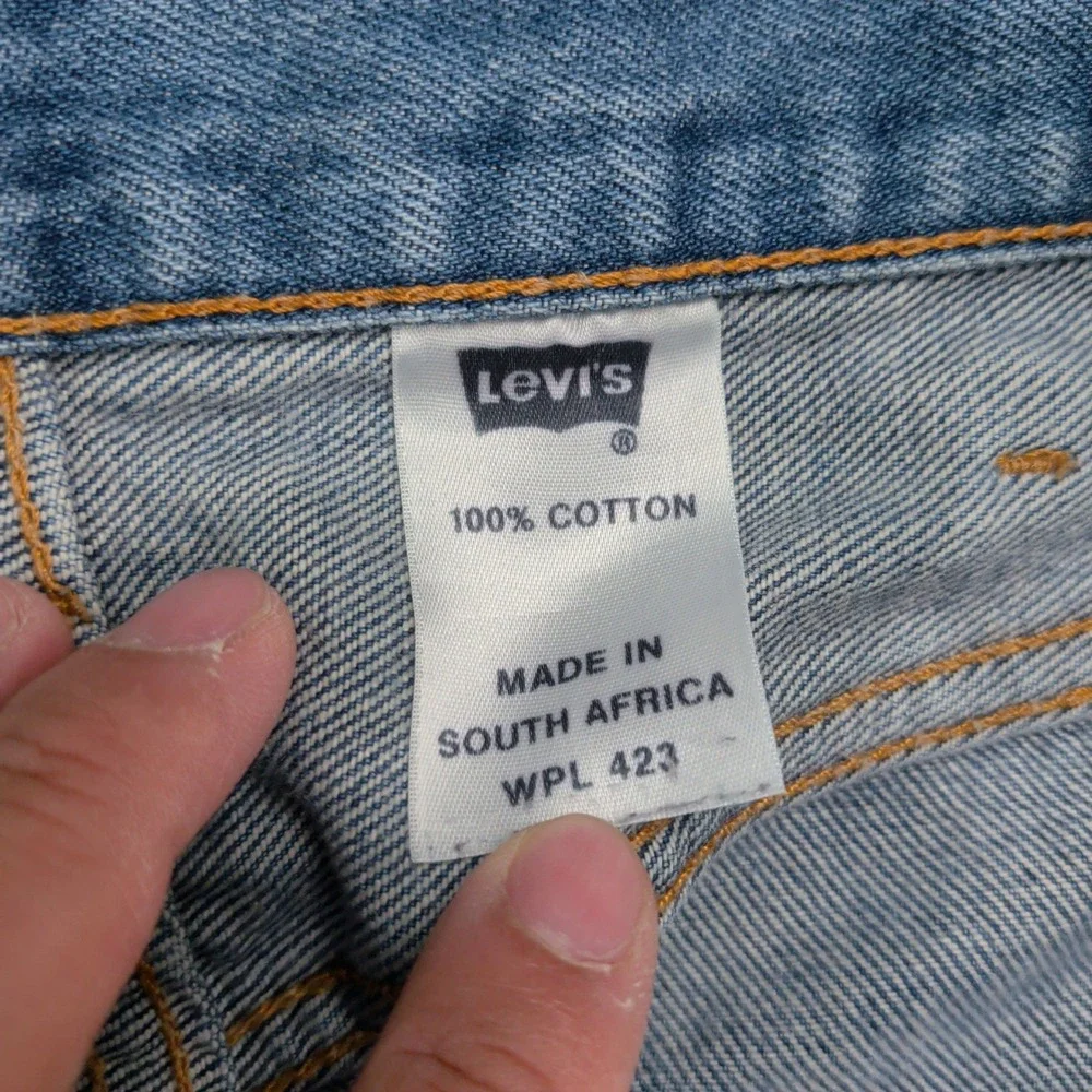 Levis 501xx Original Fit Jeans Mens 38x36 (Fits 36x32) Blue Denim Straight Leg